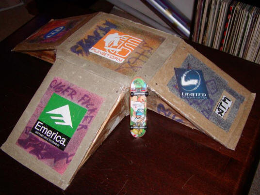 Home made Tech Deck Ramps Cardboard