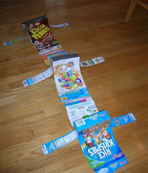 make your tech tech ramps home made card board cereal box