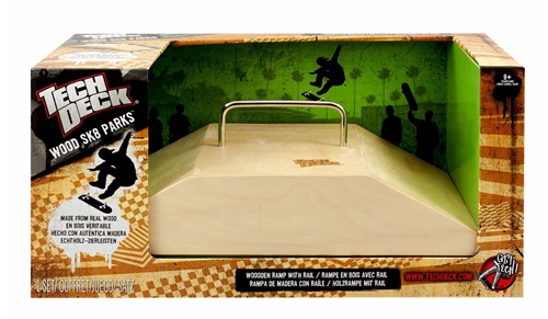 teck deck all wood fun box with grind rail