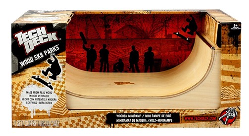 tech deck wood half pipe kicker box