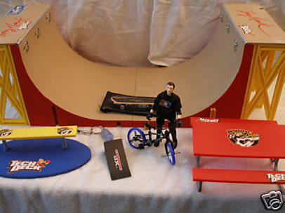 Half Pipe with Retro Tech Deck Picnic Table