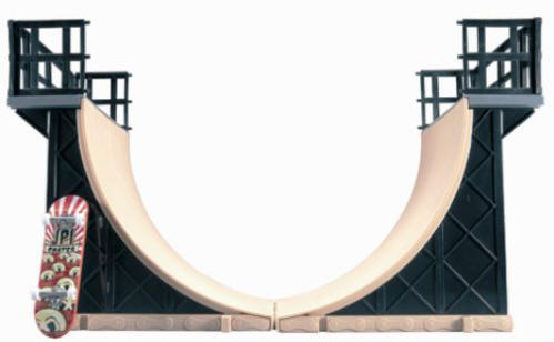 XS Xtreme Sports Fingerboard Half Pipe Vert Ramp